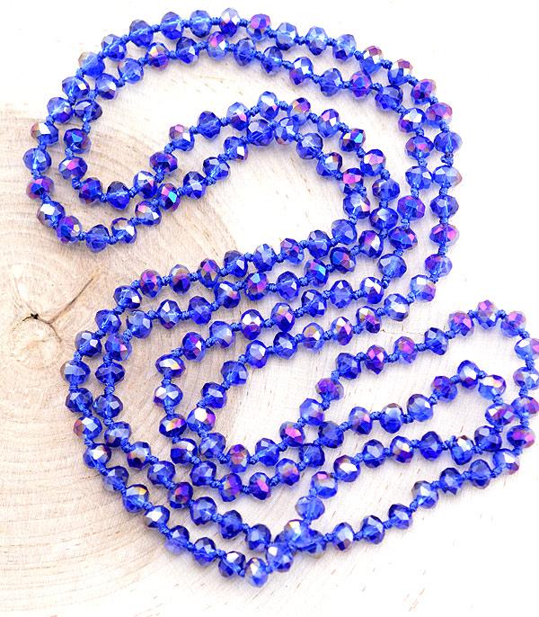 NECKLACES :: WESTERN LONG NECKLACES :: Wholesale 60" Glass Beads Long Necklace