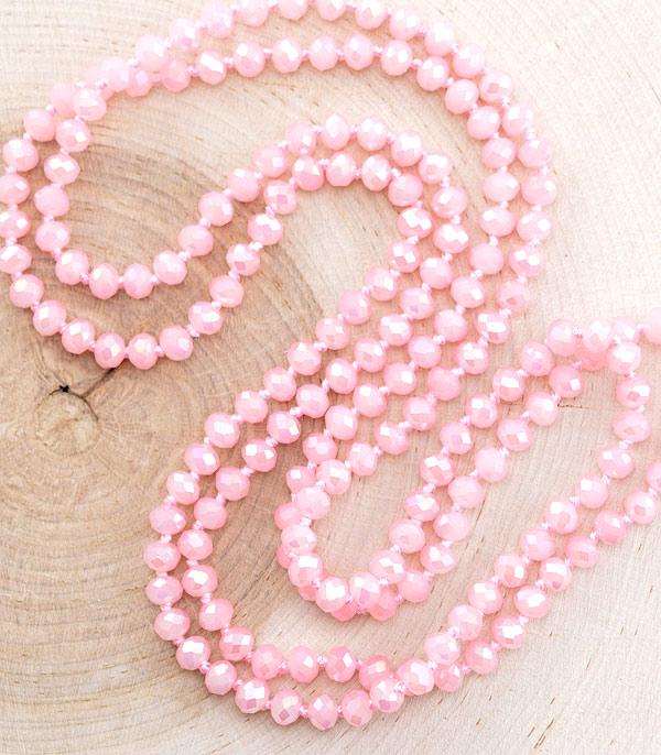 <font color=red>VALENTINE'S</font> :: Wholesale 60" Glass Beads Long Necklace