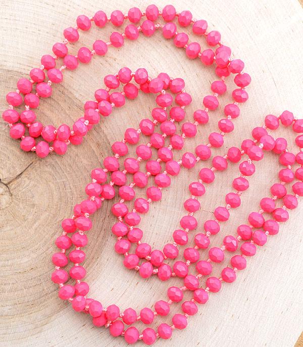 <font color=red>VALENTINE'S</font> :: Wholesale 60" Glass Beads Long Necklace