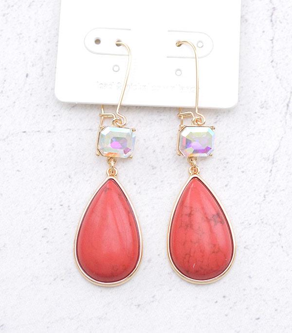 EARRINGS :: WESTERN HOOK EARRINGS :: Wholesale Western Teardrop Earrings