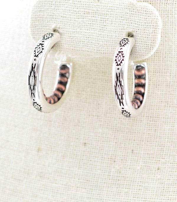 New Arrival :: Wholesale Aztec Navajo Bead Hoop Earrings