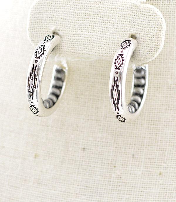 New Arrival :: Wholesale Aztec Navajo Bead Hoop Earrings