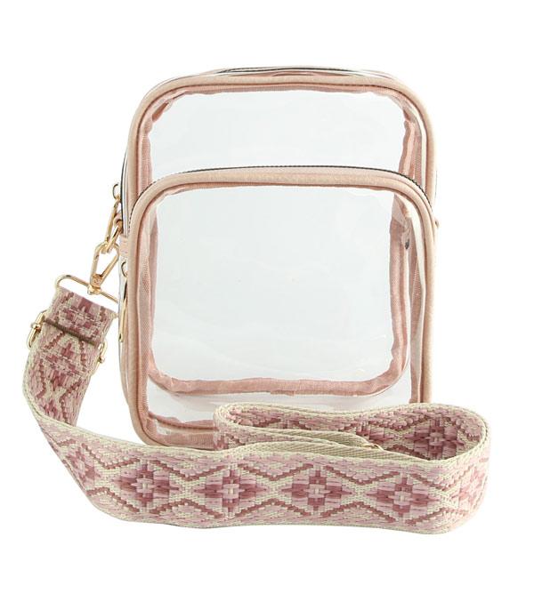 New Arrival :: Wholesale Guitar Strap Clear Crossbody Bag