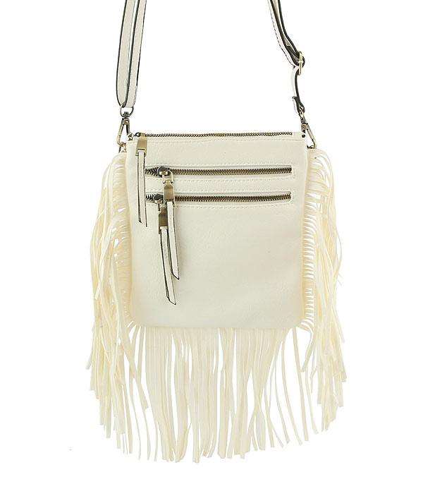 HANDBAGS :: CROSSBODY BAGS :: Wholesale Fringe Crossbody Bag