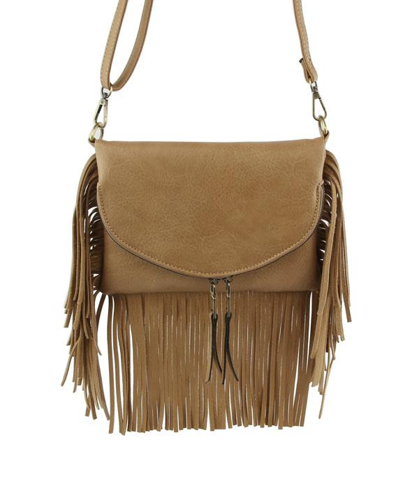 HANDBAGS :: CROSSBODY BAGS :: Wholesale Fringe Crossbody Bag