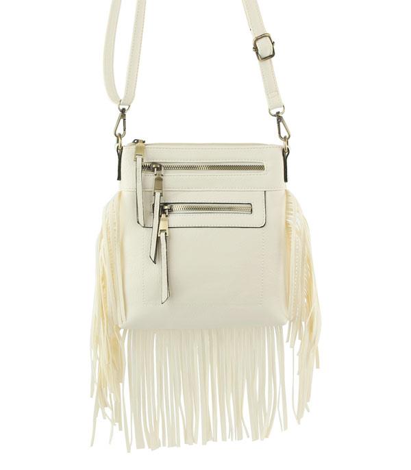 HANDBAGS :: CROSSBODY BAGS :: Wholesale Fringe Crossbody Bag