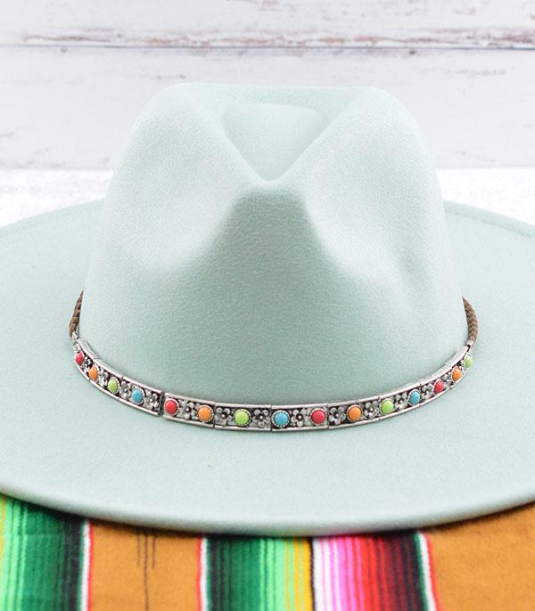 HATS I HAIR ACC :: HAT ACCESSORIES :: Wholesale Western Turquoise Flower Hat Band