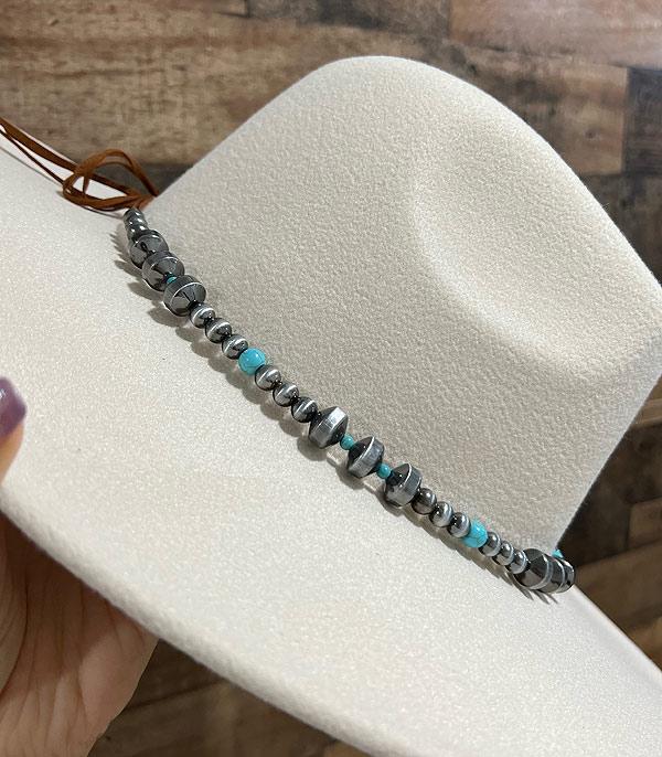 HATS I HAIR ACC :: HAT ACCESSORIES :: Wholesale Western Navajo Pearl Bead Hat Band