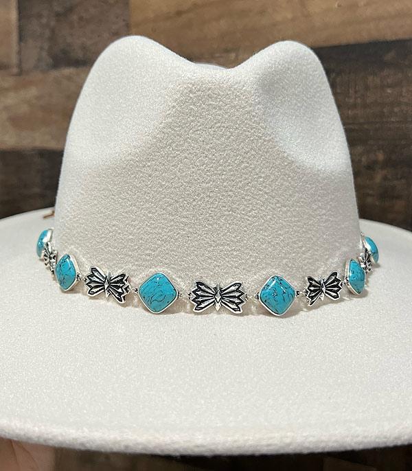 HATS I HAIR ACC :: HAT ACC I HAIR ACC :: Wholesale Western Turquoise Concho Hat Band