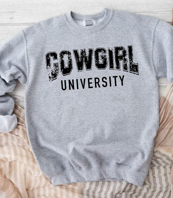 GRAPHIC TEES :: GRAPHIC TEES :: Wholesale Western Cowgirl University Sweatshirt