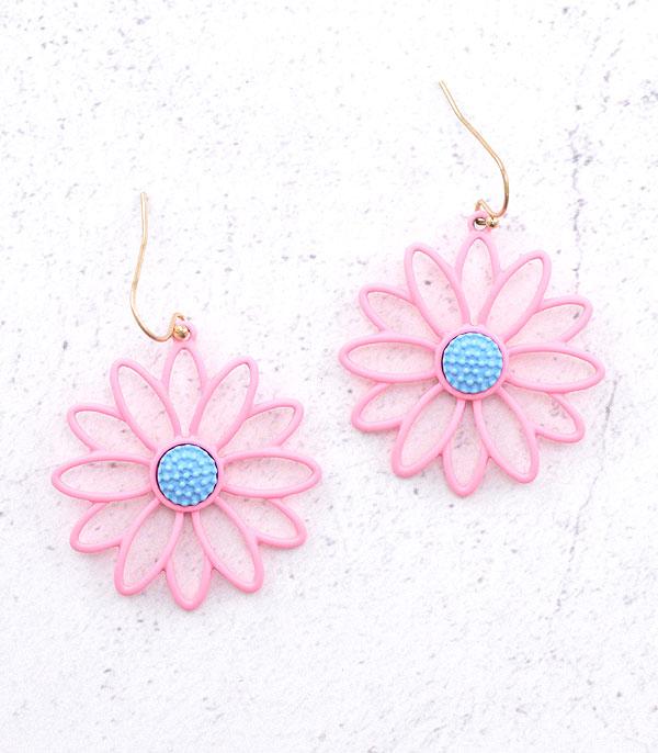 EARRINGS :: TRENDY EARRINGS :: Wholesale Flower Dangle Earrings