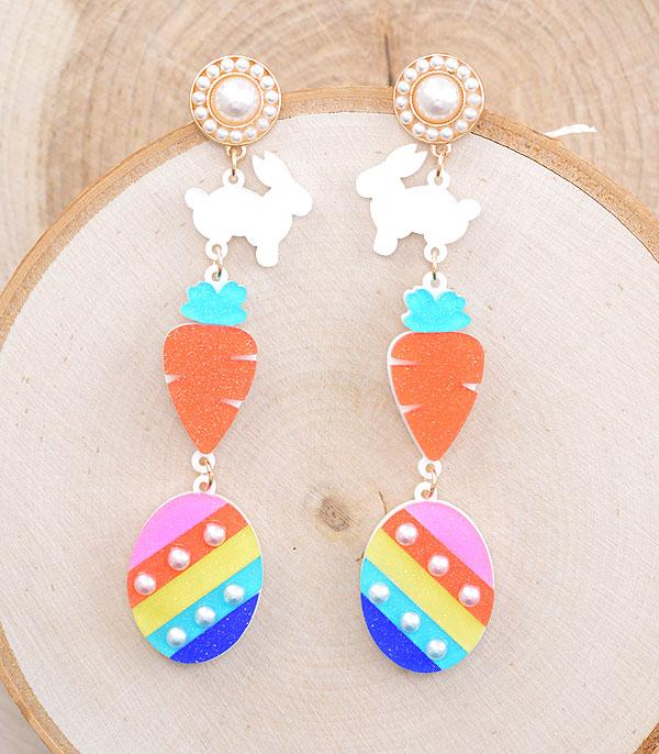 EARRINGS :: POST EARRINGS :: Wholesale Glitter Easter Earrings