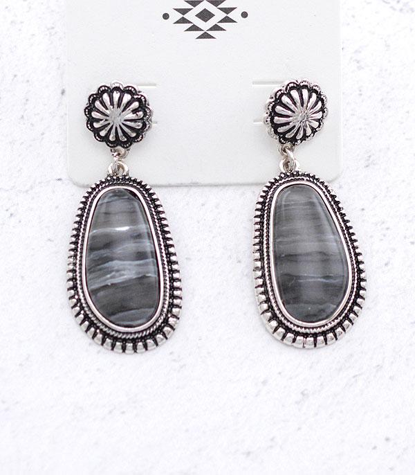 EARRINGS :: WESTERN POST EARRINGS :: Wholesale Western Concho Post Teardrop Earrings