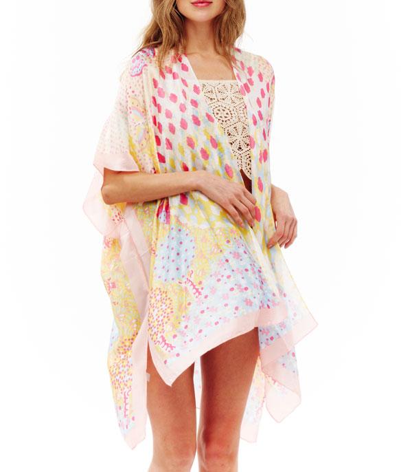 KIMONO I SCARVES :: KIMONO / PONCHO :: Wholesale Spring Summer Silky Kimono