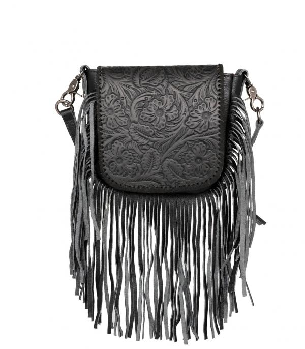 WHAT'S NEW :: Wholesale Leather Tooled Fringe Crossbody Bag