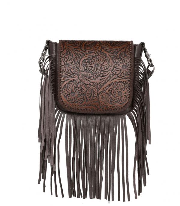 MONTANAWEST BAGS :: CROSSBODY BAGS :: Wholesale Montana West Leather Fringe Crossbody