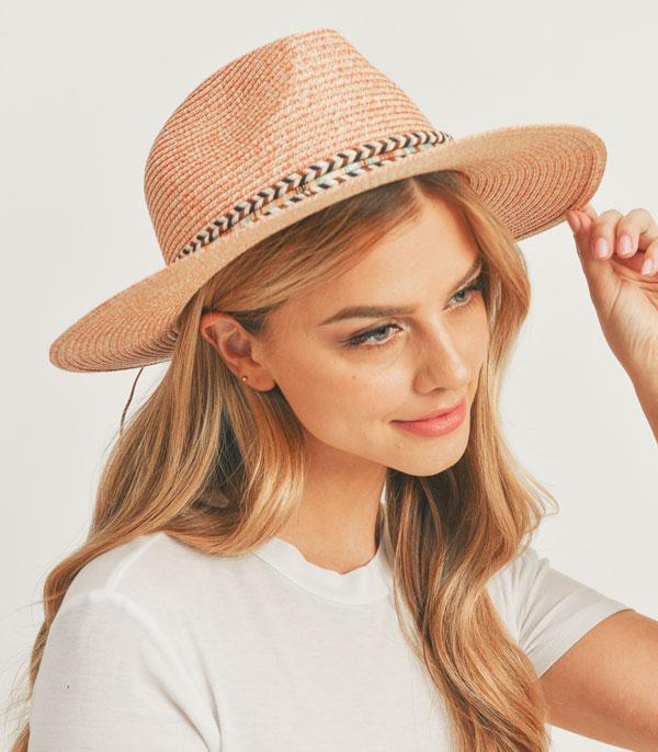 HATS I HAIR ACC :: RANCHER| STRAW HAT :: Wholesale Beaded Band Summer Panama Hat