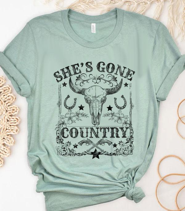 GRAPHIC TEES :: GRAPHIC TEES :: Wholesale Shes Gone Country Western Tshirt