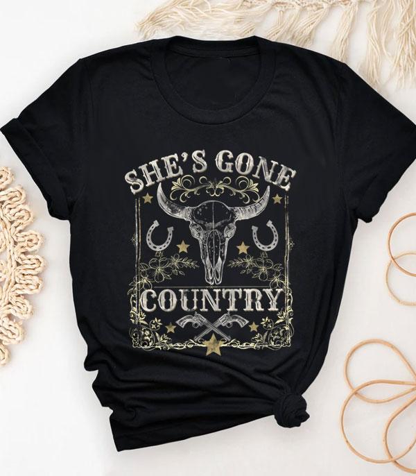 GRAPHIC TEES :: GRAPHIC TEES :: Wholesale Shes Gone Country Western Tshirt