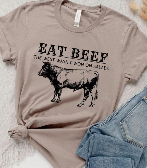 GRAPHIC TEES :: GRAPHIC TEES :: Wholesale Eat Beef Western Vintage Tshirt