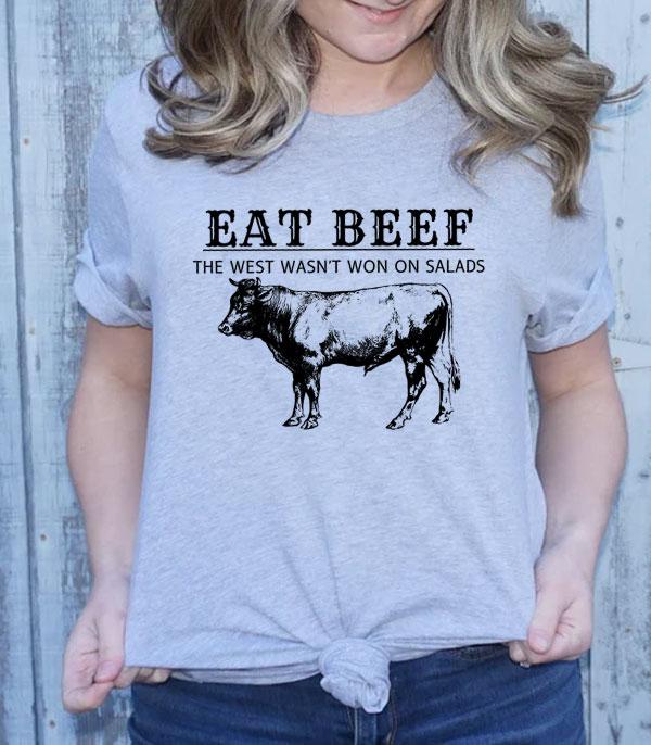 GRAPHIC TEES :: GRAPHIC TEES :: Wholesale Western Eat Beef Graphic Tshirt