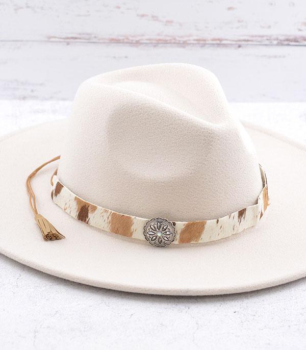 HATS I HAIR ACC :: HAIR ACC I HEADBAND :: Wholesale Western Concho Cowhide Hat Band