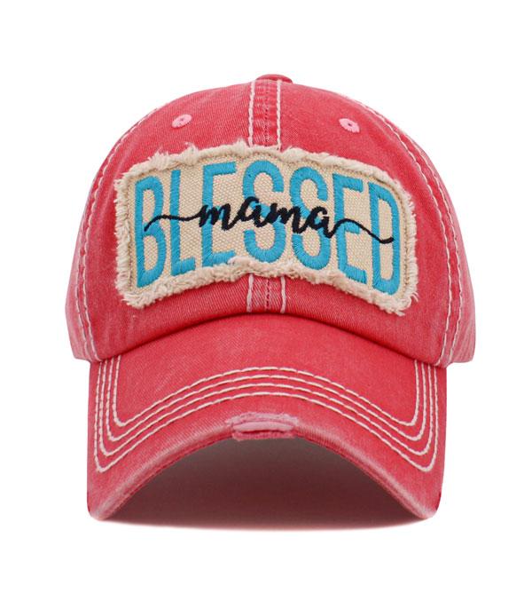 HATS I HAIR ACC :: BALLCAP :: Wholesale Blessed Mama Vintage Ballcap