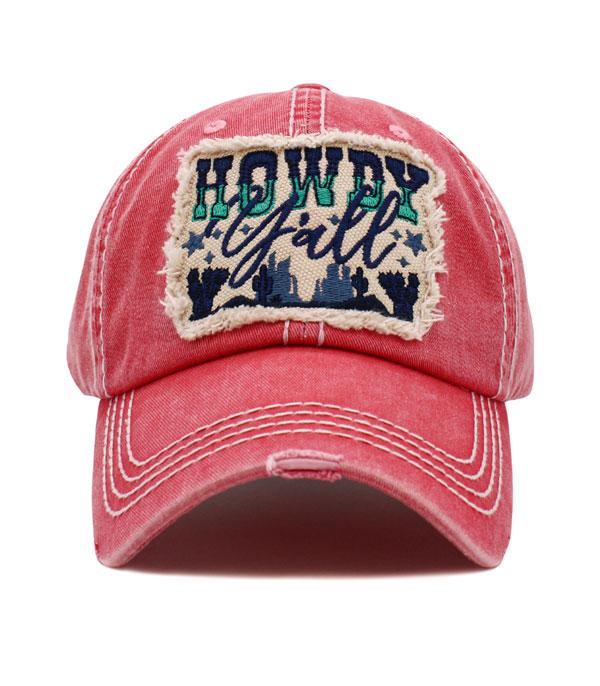 HATS I HAIR ACC :: BALLCAP I VISOR :: Wholesale Howdy Yall Western Ballcap