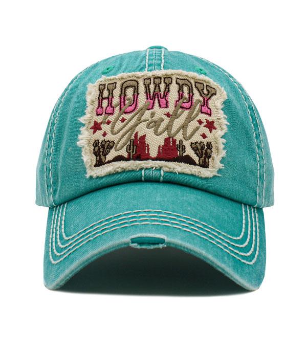 HATS I HAIR ACC :: BALLCAP I VISOR :: Wholesale Howdy Yall Western Ballcap