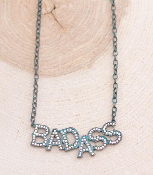 NECKLACES :: CHAIN WITH PENDANT :: Wholesale Western Badass Letter Necklace