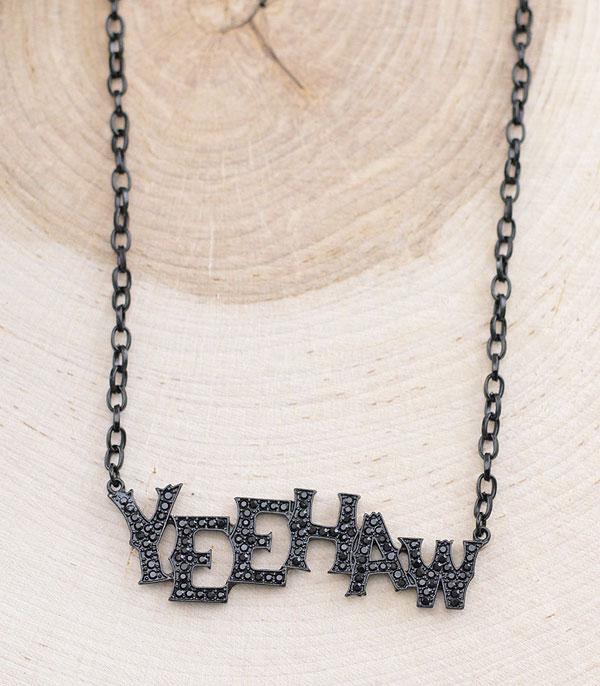 NECKLACES :: CHAIN WITH PENDANT :: Wholesale Western Yeehaw Letter Necklace