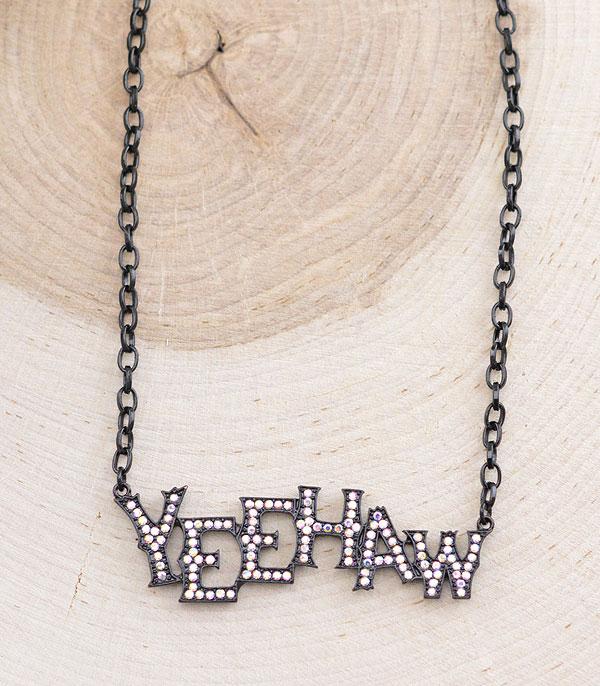 NECKLACES :: CHAIN WITH PENDANT :: Wholesale Western Yeehaw Letter Necklace