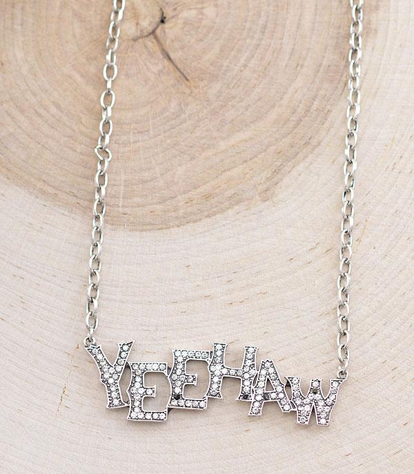 NECKLACES :: CHAIN WITH PENDANT :: Wholesale Western Yeehaw Letter Necklace