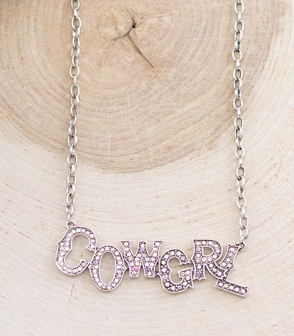 NECKLACES :: CHAIN WITH PENDANT :: Wholesale Western Cowgrl Letter Necklace
