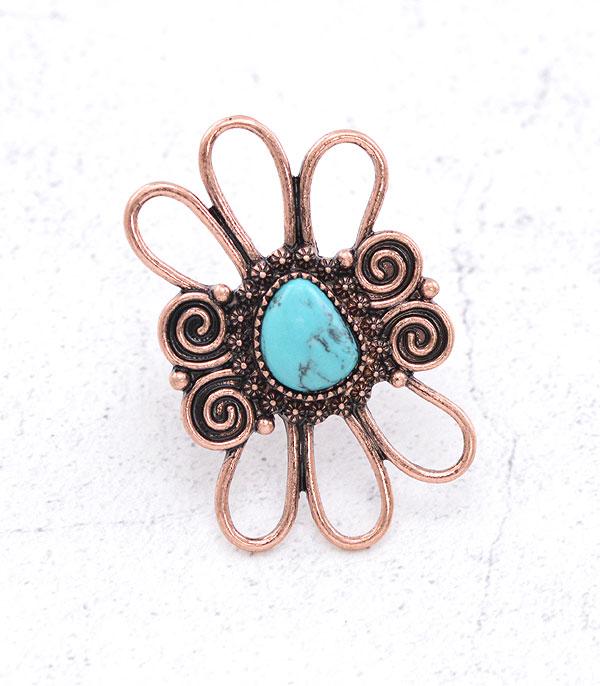 RINGS :: Wholesale Western Turquoise Statement Ring