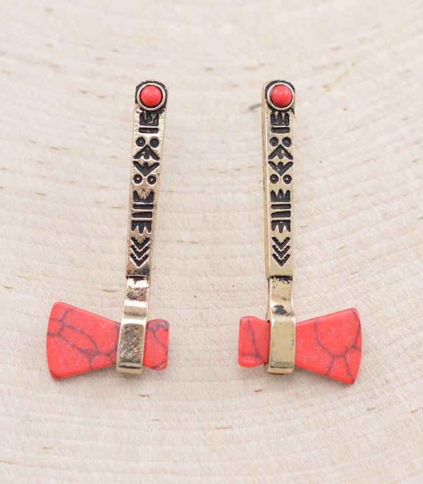 EARRINGS :: WESTERN POST EARRINGS :: Wholesale Western Navajo Axe Earrings