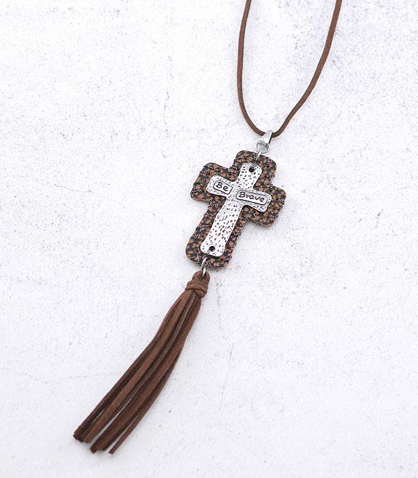 NECKLACES :: WESTERN LONG NECKLACES :: Wholesale Cross Tassel Necklace