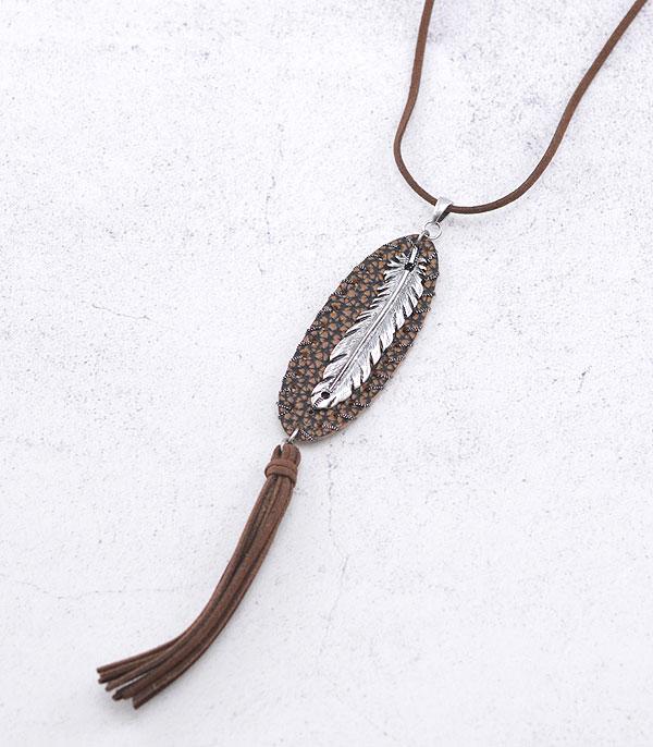 NECKLACES :: WESTERN LONG NECKLACES :: Wholesale Feather Tassel Necklace