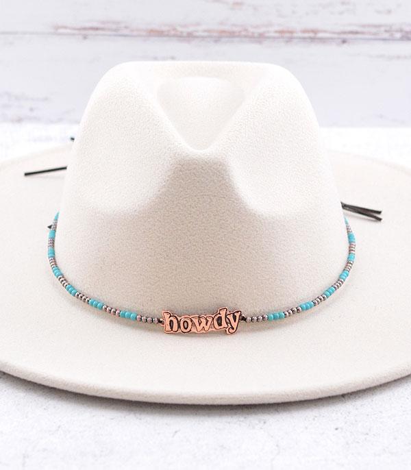 HATS I HAIR ACC :: HAT ACCESSORIES :: Wholesale Howdy Navajo Bead Hat Band