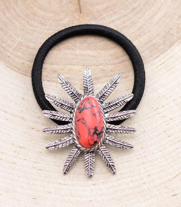HATS I HAIR ACC :: HAIR ACCESSORIES :: Wholesale Western Concho Ponytail Hair Tie