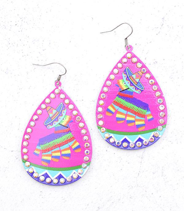 EARRINGS :: WESTERN HOOK EARRINGS :: Wholesale Pinata Teardrop Earrings