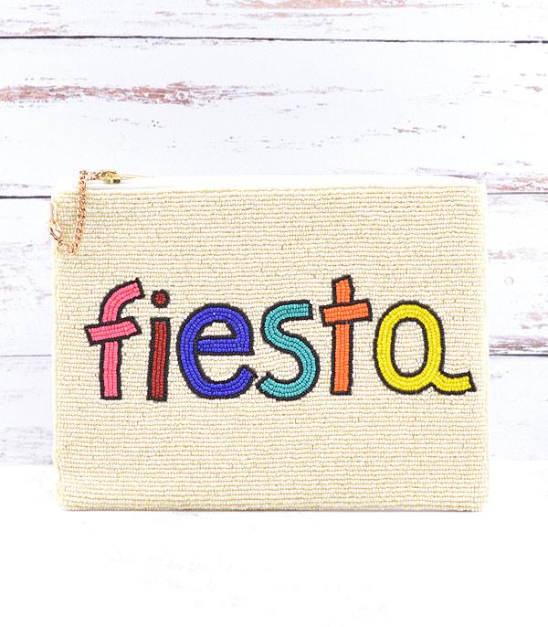 HANDBAGS :: FASHION :: Wholesale Seed Bead Fiesta Clutch Crossbody Bag