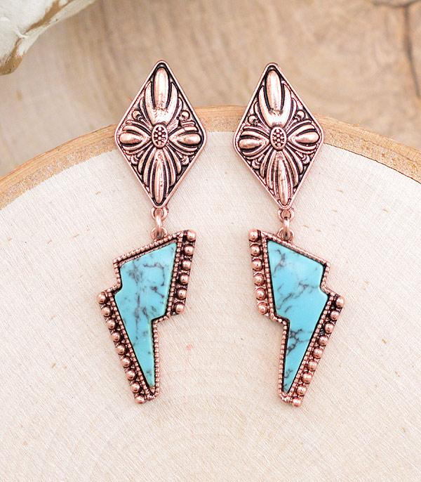 EARRINGS :: WESTERN POST EARRINGS :: Wholesale Western Lightning Bolt Earrings