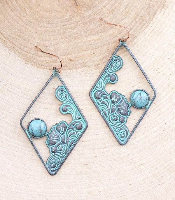 EARRINGS :: WESTERN HOOK EARRINGS :: Wholesale Western Floral Earrings