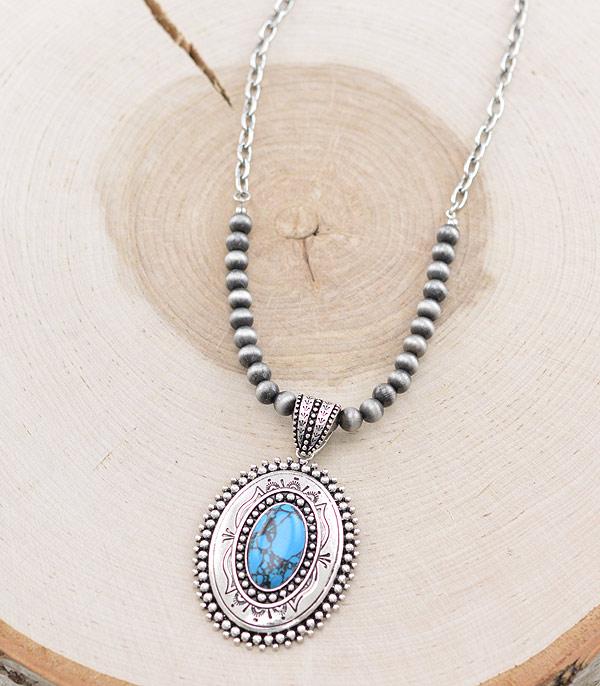 NECKLACES :: WESTERN LONG NECKLACES :: Wholesale Western Turquoise Concho Necklace