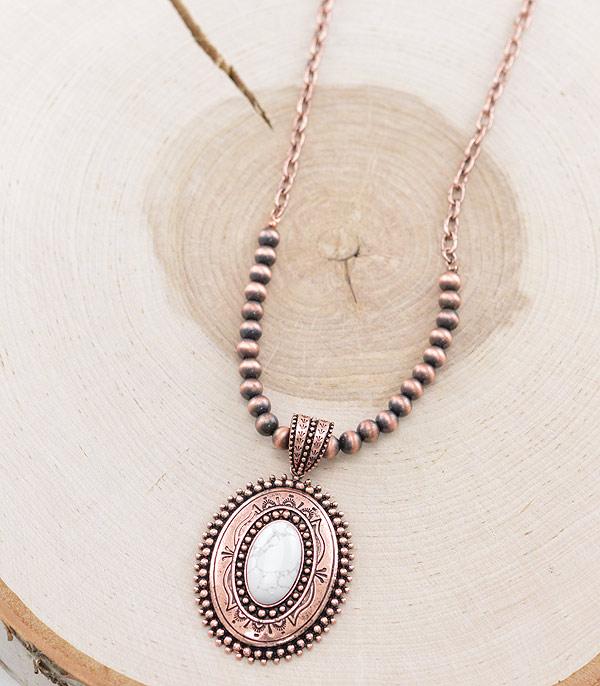 NECKLACES :: WESTERN LONG NECKLACES :: Wholesale Western Concho Pendant Necklace