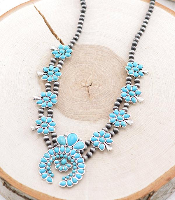 NECKLACES :: WESTERN SQUASH BLOSSOM NECKLACES :: Wholesale Squash Blossom Necklace Set