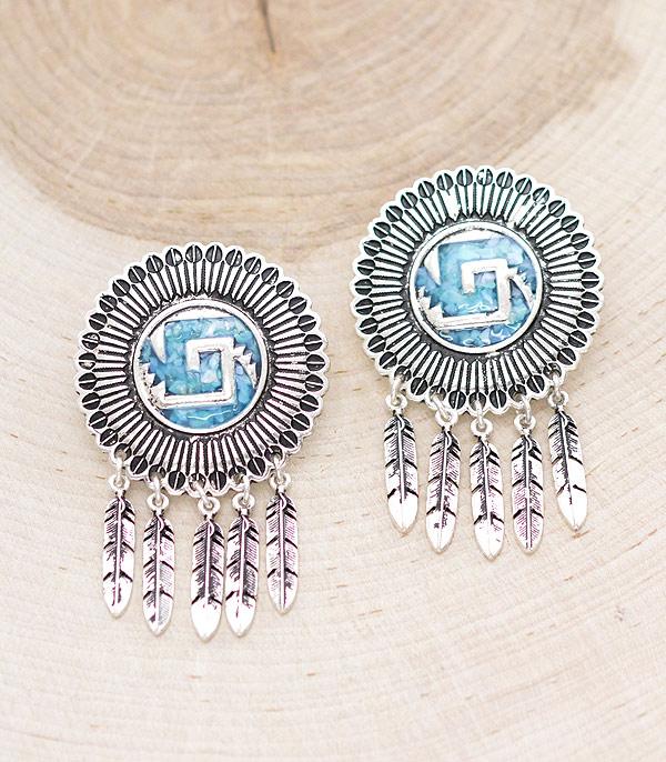 EARRINGS :: WESTERN POST EARRINGS :: Wholesale Western Navajo Statement Earrings