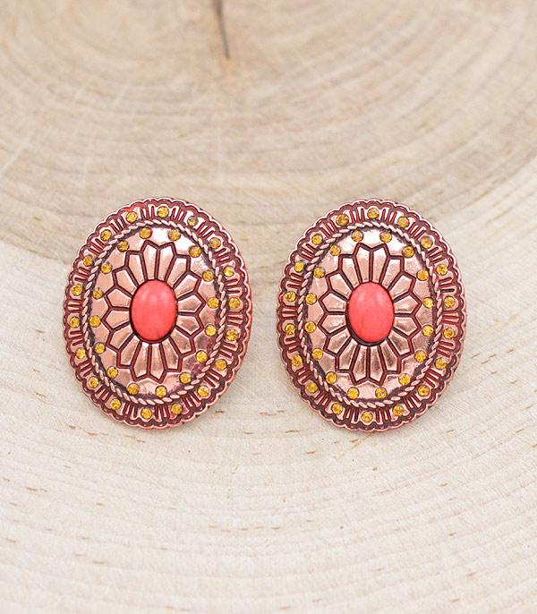 EARRINGS :: WESTERN POST EARRINGS :: Wholesale Western Concho Post Earrings