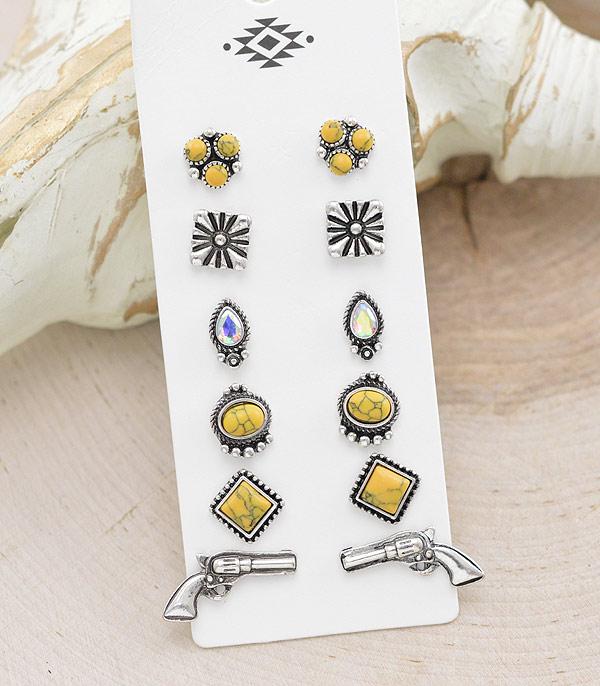 EARRINGS :: POST EARRINGS :: Wholesale Western Stud Earrings Set